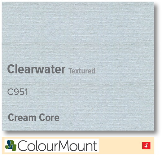 ColourMount Clearwater 1.25mm Cream Core Textured Mountboard 1 sheet