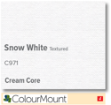 ColourMount Snow White 1.25mm Cream Core Textured Mountboard 1 sheet