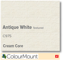 ColourMount Antique White 1.25mm Cream Core Textured Mountboard 1 sheet