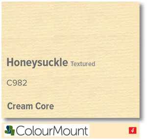 Colourmount Cream Core Honeysuckle Textured Mountboard 1 sheet