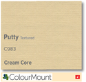 ColourMount Putty 1.25mm Cream Core Textured Mountboard 1 sheet