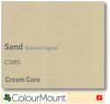 Colourmount Cream Core Sand Textured Ingres Mountboard 1 sheet