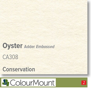 Colourmount Conservation White Core Oyster Adder Embossed Mountboard 1 sheet