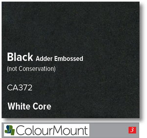 Colourmount White Core Black Adder Embossed Mountboard 1 sheet