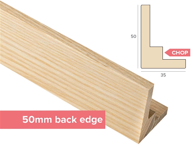 Chop 7x50mm 'Bare Wood Two Way L' Ash