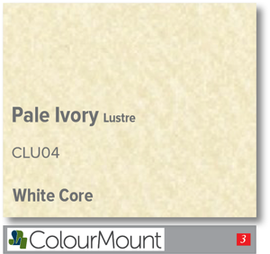 ColourMount Pale Ivory Lustre 1.4mm White Core Mountboard 1 sheet