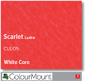 ColourMount Scarlet Lustre 1.4mm White Core Mountboard 1 sheet
