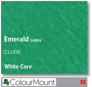 ColourMount Emerald Lustre 1.4mm White Core Mountboard 1 sheet