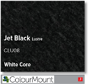 ColourMount Jet Black Lustre 1.4mm White Core Mountboard 1 sheet