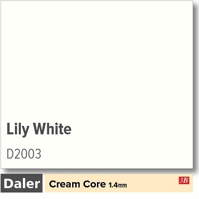 Daler Lily White 1.4mm Cream Core Mountboard 1 sheet