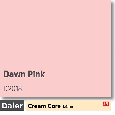 Daler Dawn Pink 1.4mm Cream Core Mountboard 1 sheet