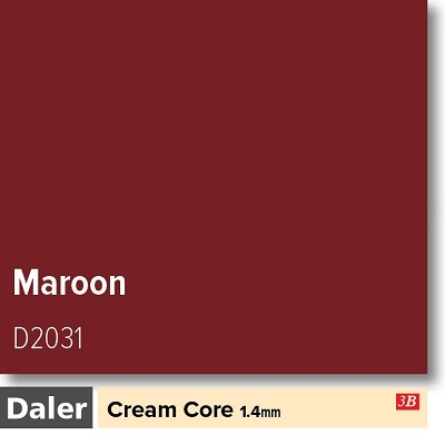 Daler Maroon 1.4mm Cream Core Mountboard 1 sheet