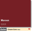 Daler Maroon 1.4mm Cream Core Mountboard 1 sheet