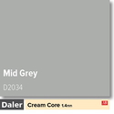 Daler Mid Grey 1.4mm Cream Core Mountboard 1 sheet