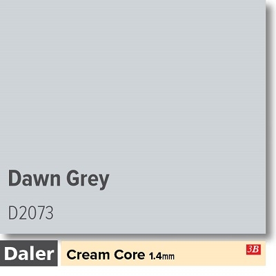 Daler Dawn Grey 1.4mm Cream Core Mountboard 1 sheet