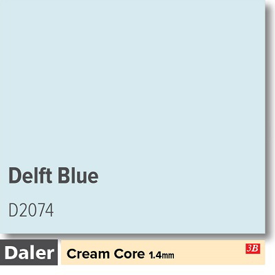 Daler Delft Blue 1.4mm Cream Core Mountboard 1 sheet