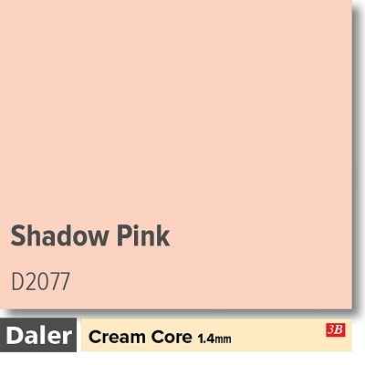Daler Shadow Pink 1.4mm Cream Core Mountboard 1 sheet
