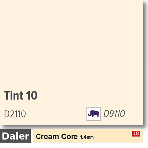 Daler Tint 10 1.4mm Cream Core Mountboard 1 sheet
