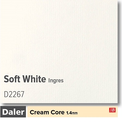 Daler Soft White 1.4mm Cream Core Ingres Mountboard 1 sheet