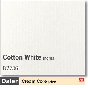 Daler Cotton White 1.4mm Cream Core Ingres Mountboard 1 sheet