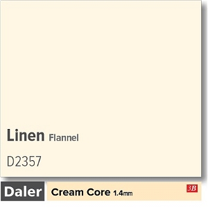 Daler Flannel Linen 1.4mm Cream Core Linen Mountboard 1 sheet