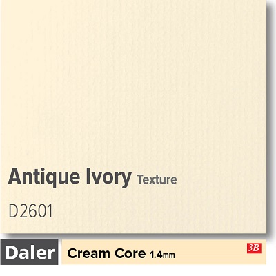 Daler Antique Ivory 1.4mm Cream Core Textured Mountboard 1 sheet