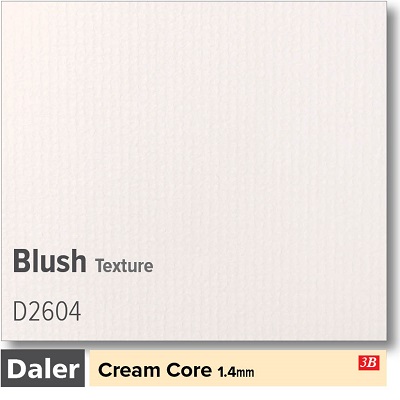 Daler Blush 1.4mm Cream Core Textured Mountboard 1 sheet