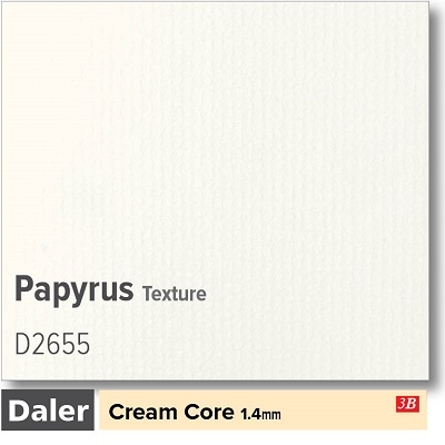 Daler Papyrus 1.4mm Cream Core Textured Mountboard 1 sheet