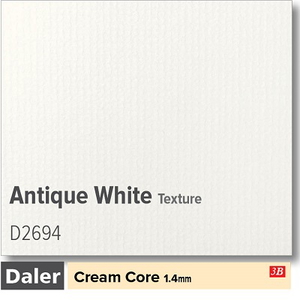 Daler Antique White 1.4mm Cream Core Textured Mountboard 1 sheet