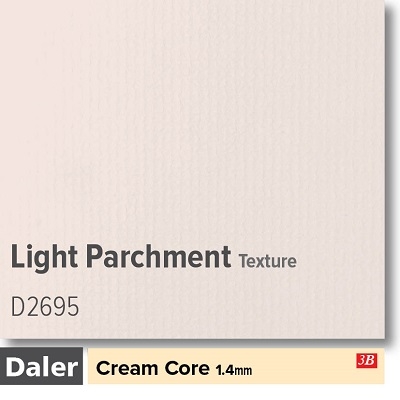 Daler Light 1.4mm Cream Core Textured Mountboard 1 sheet