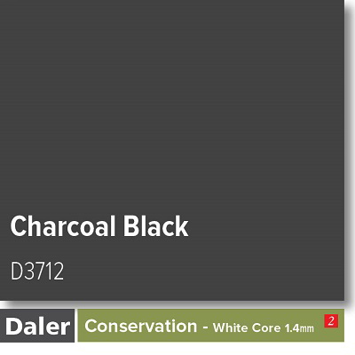 Daler Conservation Soft White Core Charcoal Black Mountboard 1 sheet