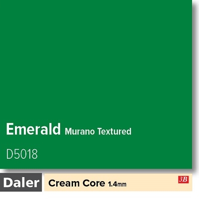 Daler Emerald 1.4mm Cream Core Murano Textured Mountboard 1 sheet