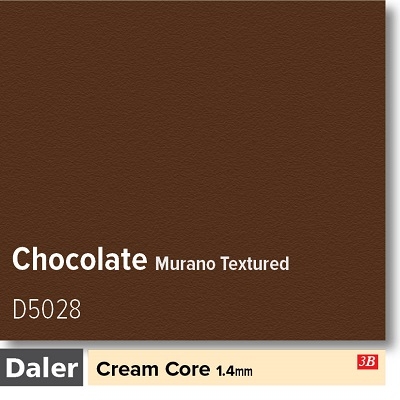 Daler Chocolate 1.4mm Cream Core Murano Textured Mountboard 1 sheet