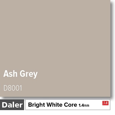 Daler Ash Grey 1.4mm White Core Mountboard 1 sheet