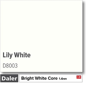 Daler Bright White Core Lily White Mountboard 1 sheet