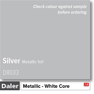 Daler Silver 1.4mm White Core Metallic Mountboard 1 sheet