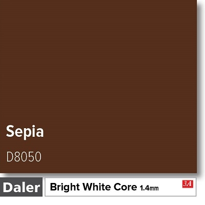Daler Sepia 1.4mm White Core Mountboard 1 sheet