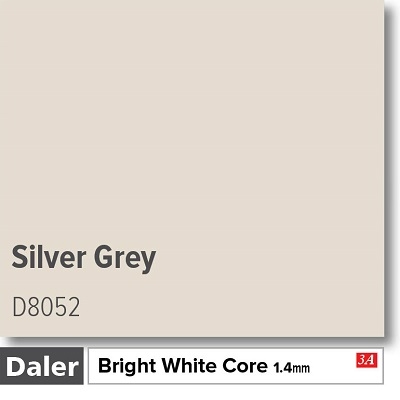 Daler Silver Grey 1.4mm White Core Mountboard 1 sheet