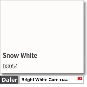 Daler Snow White 1.4mm White Core Mountboard 1 sheet
