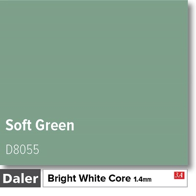 Daler Soft Green 1.4mm White Core Mountboard 1 sheet