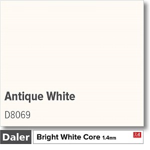 Daler Bright White Core Antique White Mountboard 1 sheet