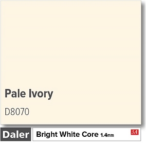Daler Bright White Core Pale Ivory Mountboard 1 sheet