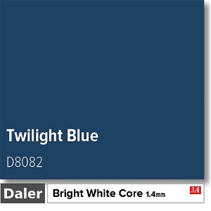Daler Bright White Core Twilight Blue Mountboard 1 sheet
