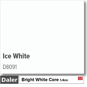 Daler Bright White Core Ice White Mountboard 1 sheet