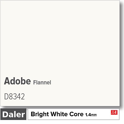 Daler Bright White Core Adobe Flannel Mountboard 1 sheet