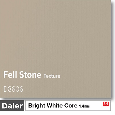 Daler Fell Stone 1.4mm White Core Textured Mountboard 1 sheet