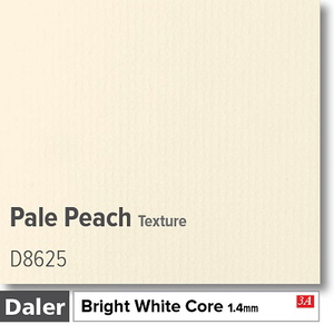 Daler Bright White Core Pale Peach Texture Mountboard 1 sheet