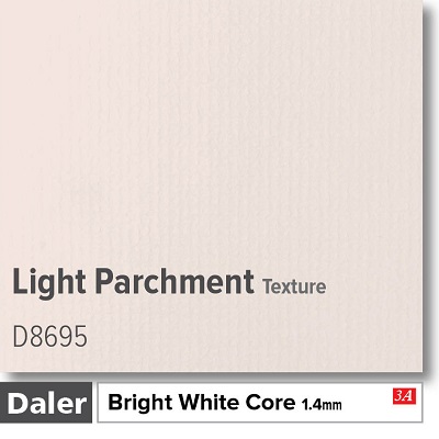 Daler Light 1.4mm White Core Textured Mountboard 1 sheet