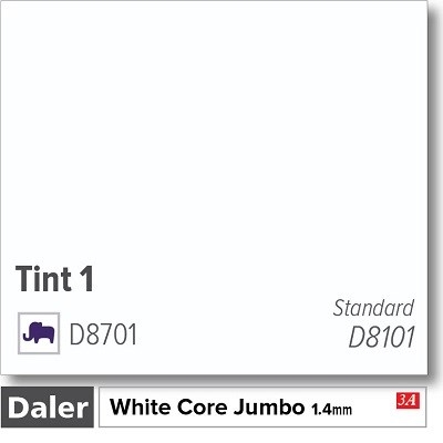 Daler Tint 1 1.4mm White Core Jumbo Mountboard 5 sheets