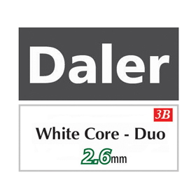 Daler Polar White 2.6mm White Core Ingres Mountboard 1 sheet